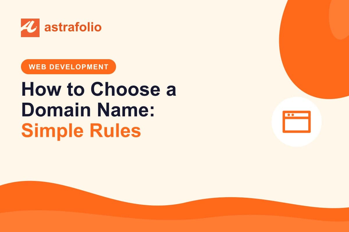 Cover for the article: How to Choose a Domain Name: Simple Rules