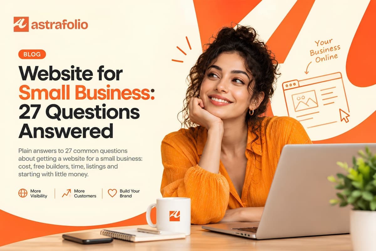 Cover for the article: Website for Small Business: 27 Questions Answered