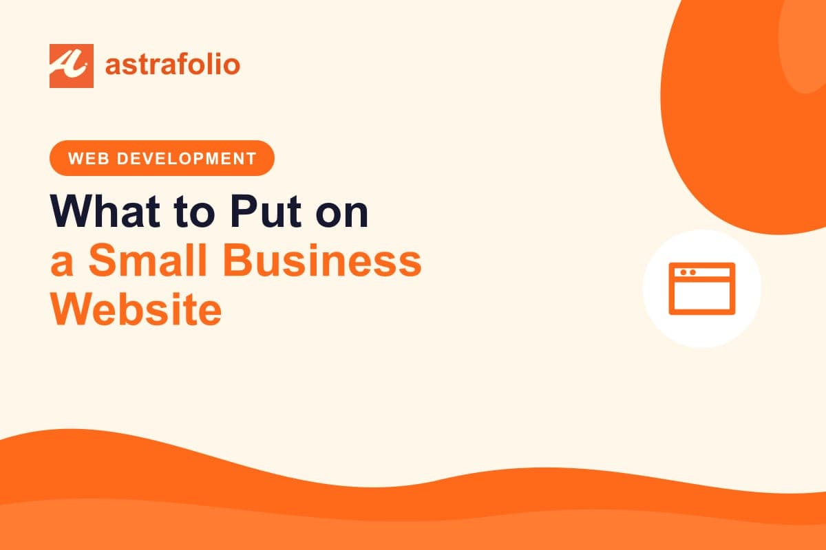 Cover for the article: What to Put on a Small Business Website