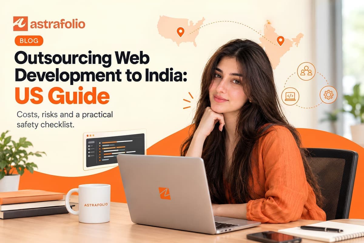 Cover for the article: Outsourcing Web Development to India: US Guide