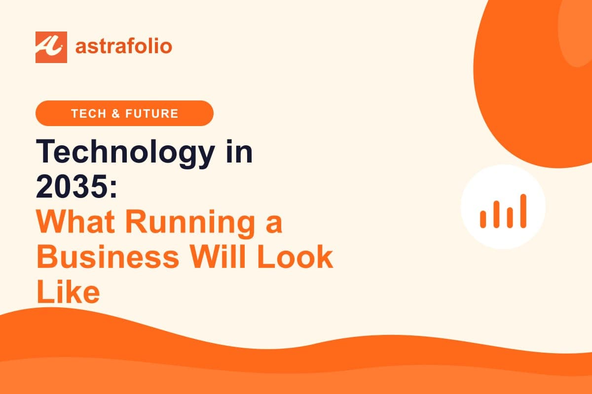 Cover for the article: Technology in 2035: What Business Will Look Like