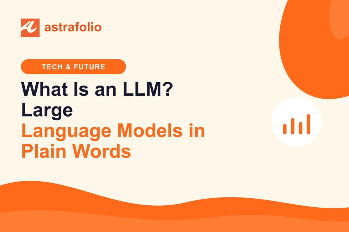 Cover for the article: What Is an LLM? Large Language Models in Plain Words